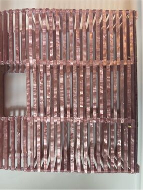 Pearlescent Pink Acrylic Clutch